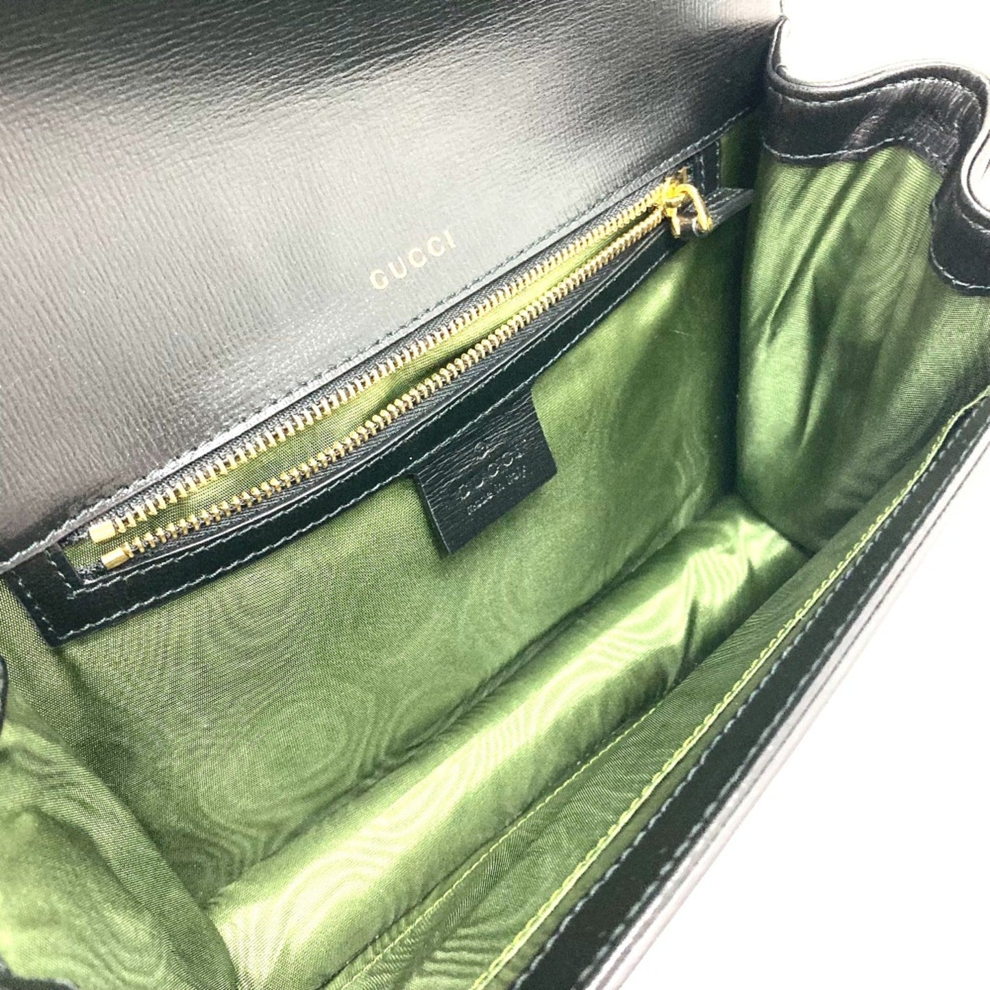 Gucci Black Leather Shoulder Bag ( )
