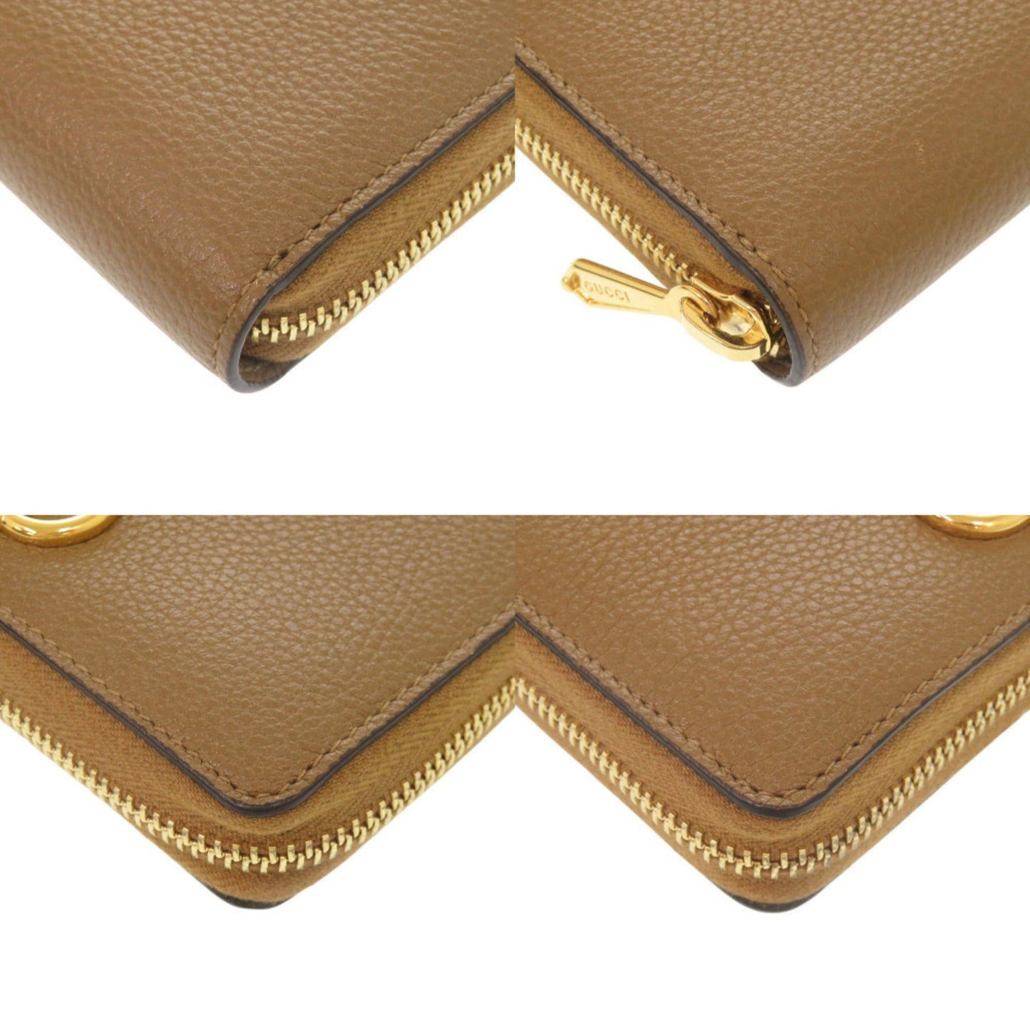 Gucci Brown Leather Long Wallet (Bi-Fold) ( )