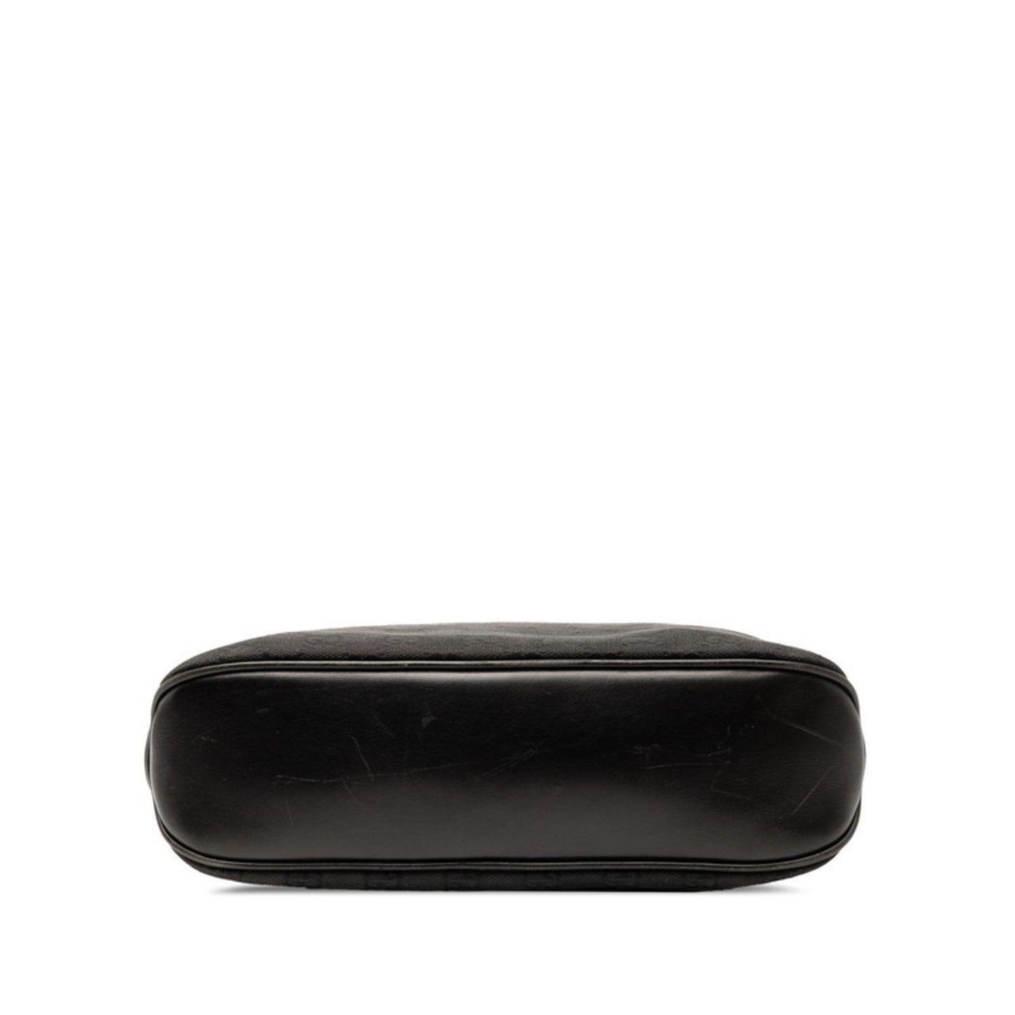 Gucci Black Canvas Leather Shoulder Bag ( )
