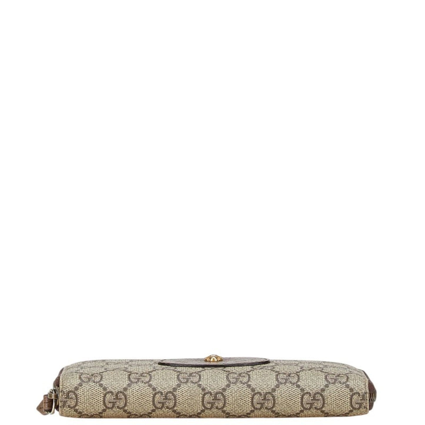 Gucci Beige Brown Pvc Leather Long Wallet (Bi-Fold) ( )