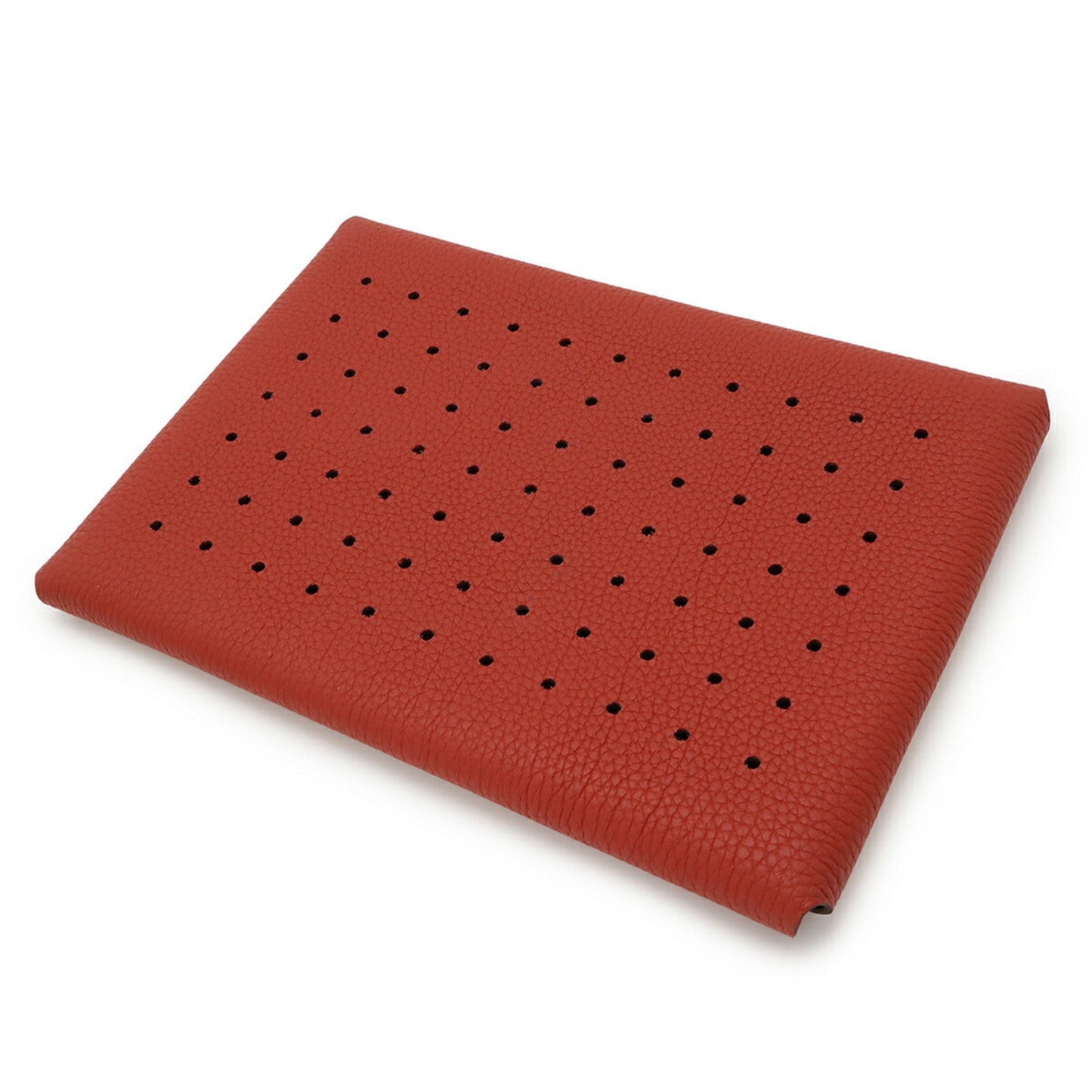 Hermes Red Color Taurillon Clemence Leather Pouch ( )