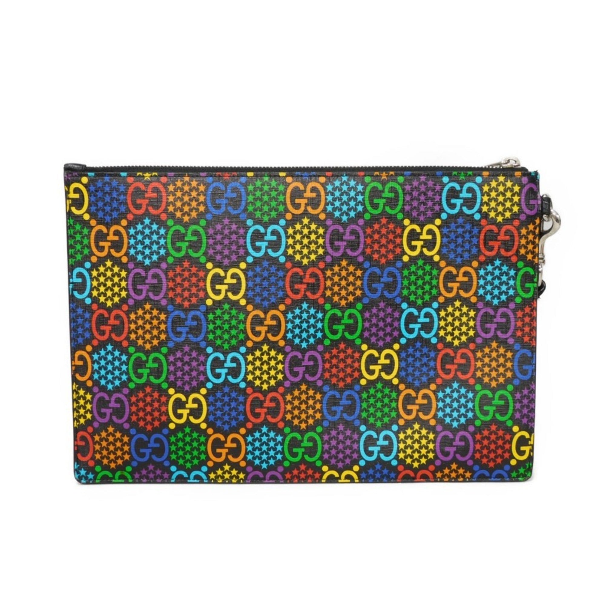 Gucci Leather Canvas Clutch