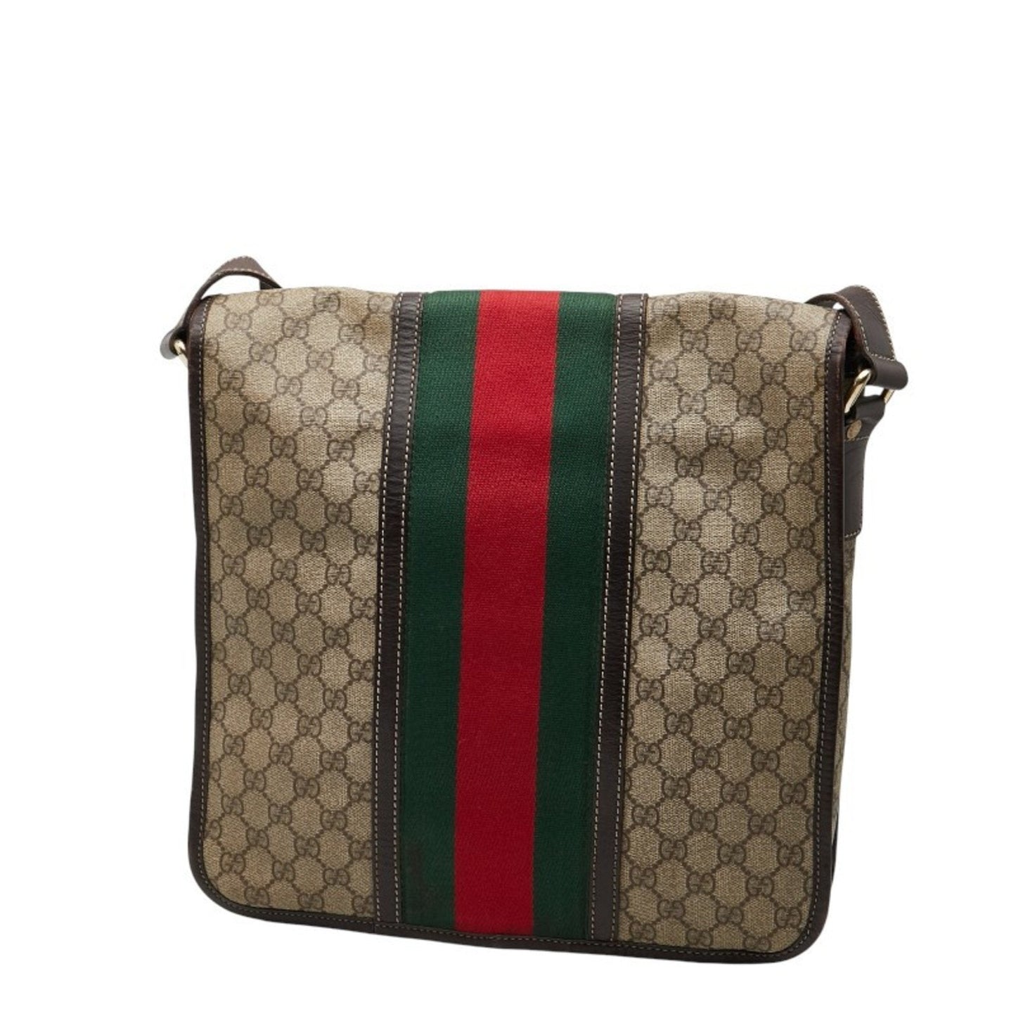 Gucci Beige Multi-Color Pvc Leather Shoulder Bag ( )