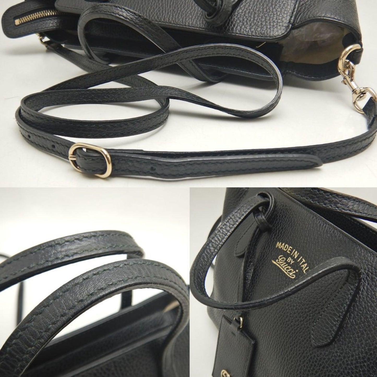 Gucci Black Leather Handbag ( )