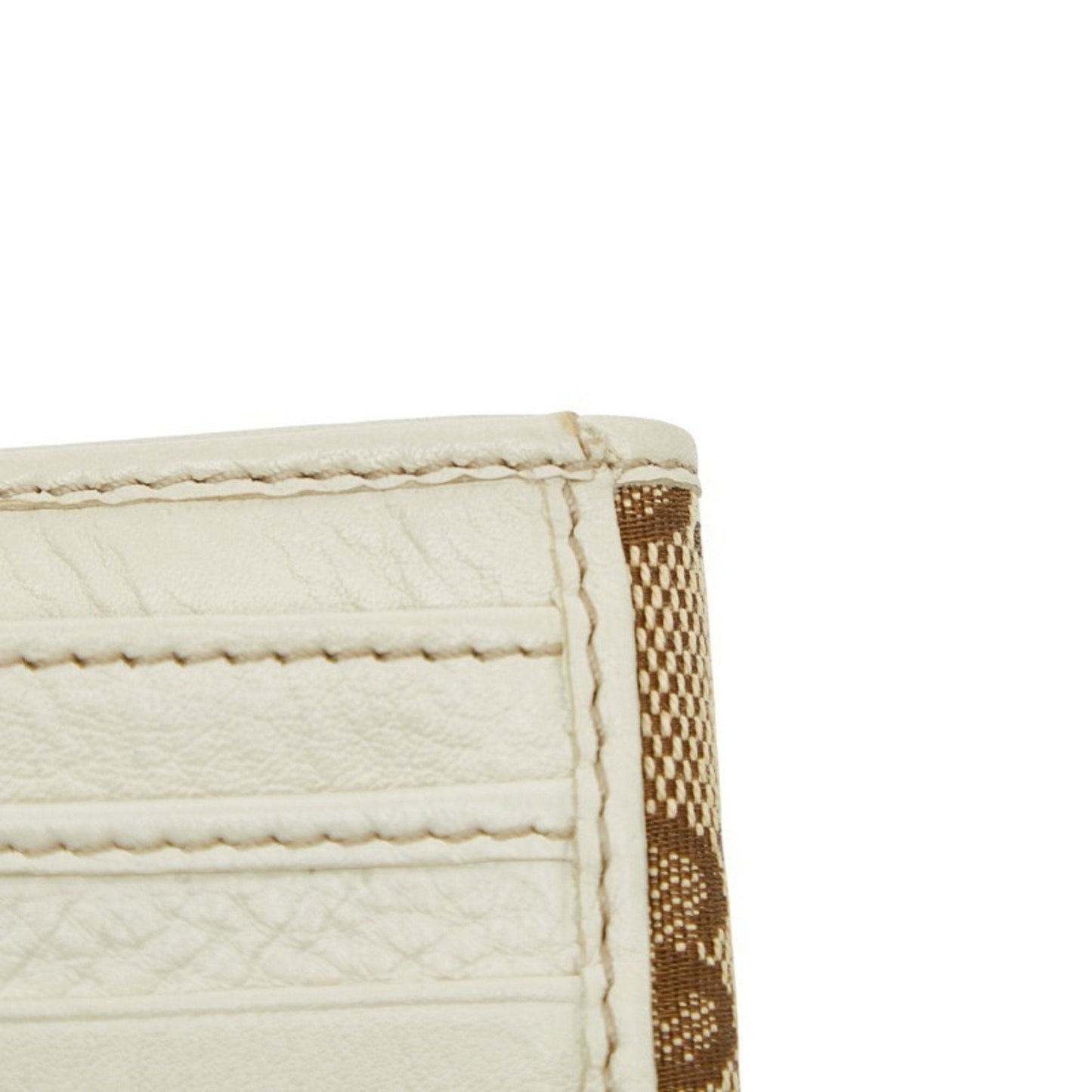 Gucci Beige Ivory Canvas Leather Wallet (Bi-Fold) ( )