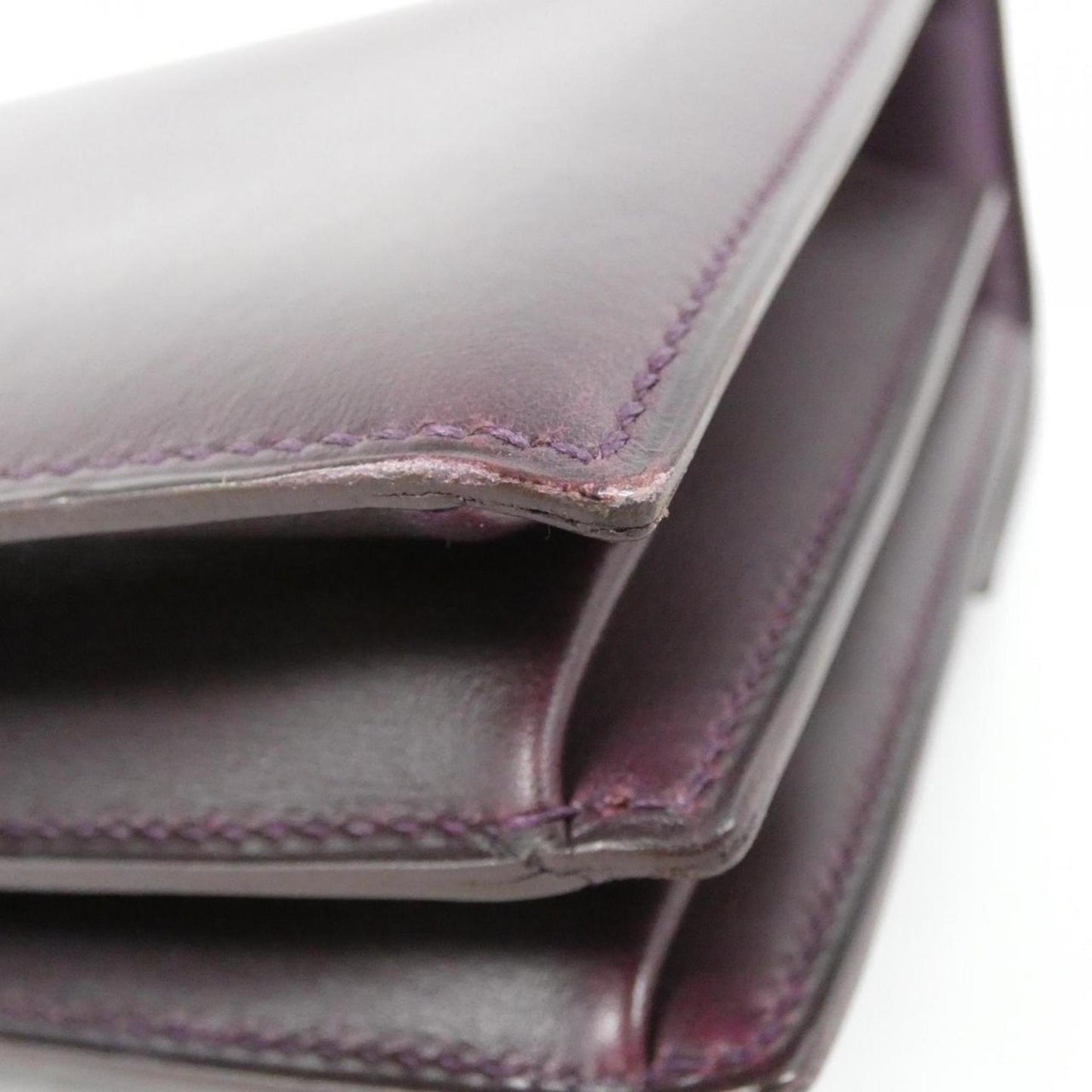 Hermes Raisin Box Calf Leather Handbag ( )