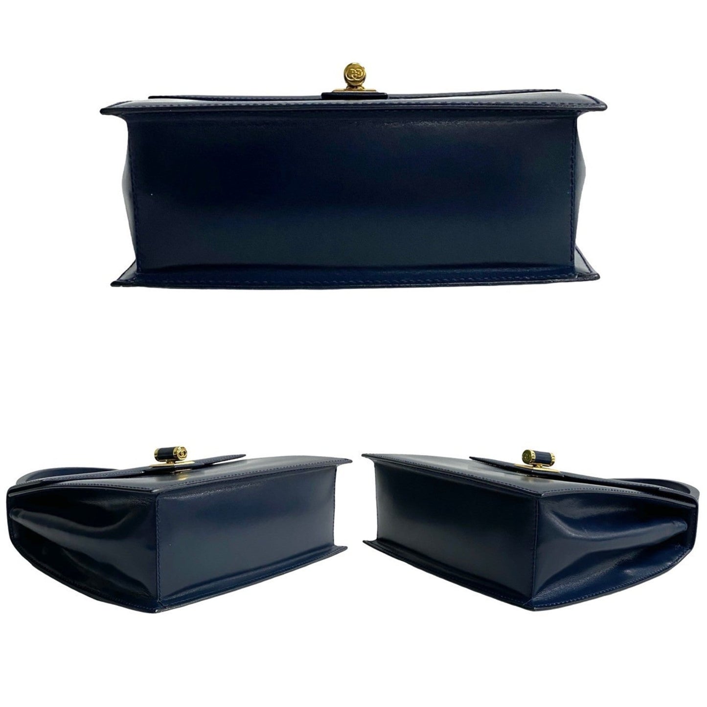 Gucci Navy Leather Handbag ( )