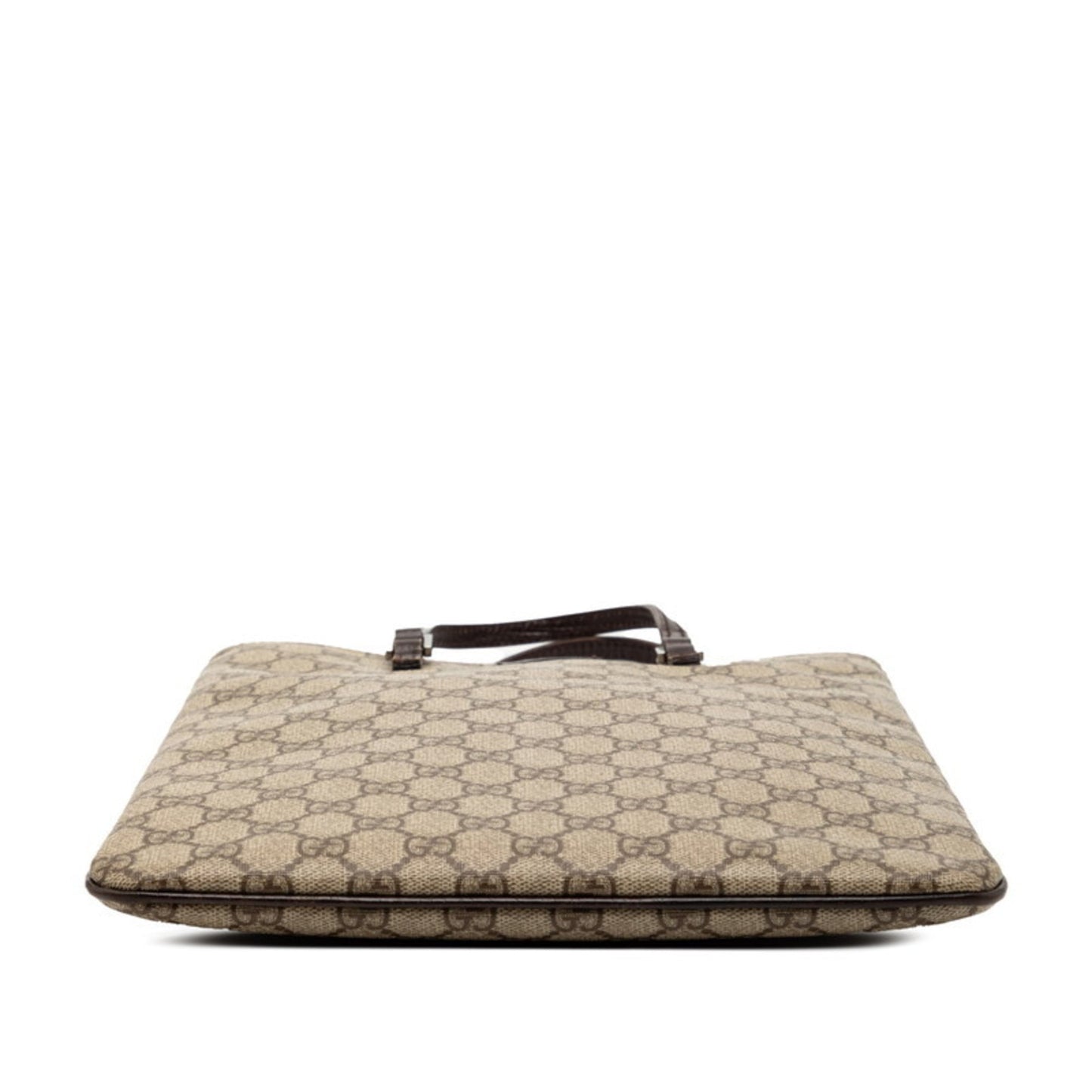 Gucci Beige Brown Pvc Leather Handbag Tote Bag ( )