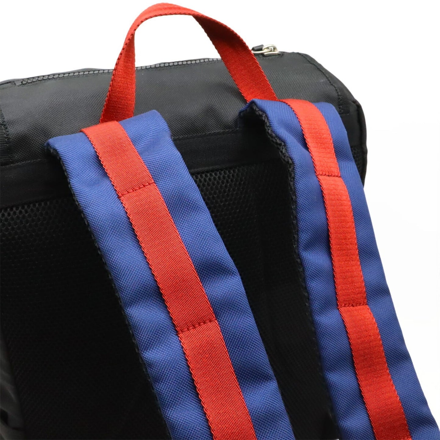 Gucci Black Green Navy Red Color Canvas Leather Backpack ( )