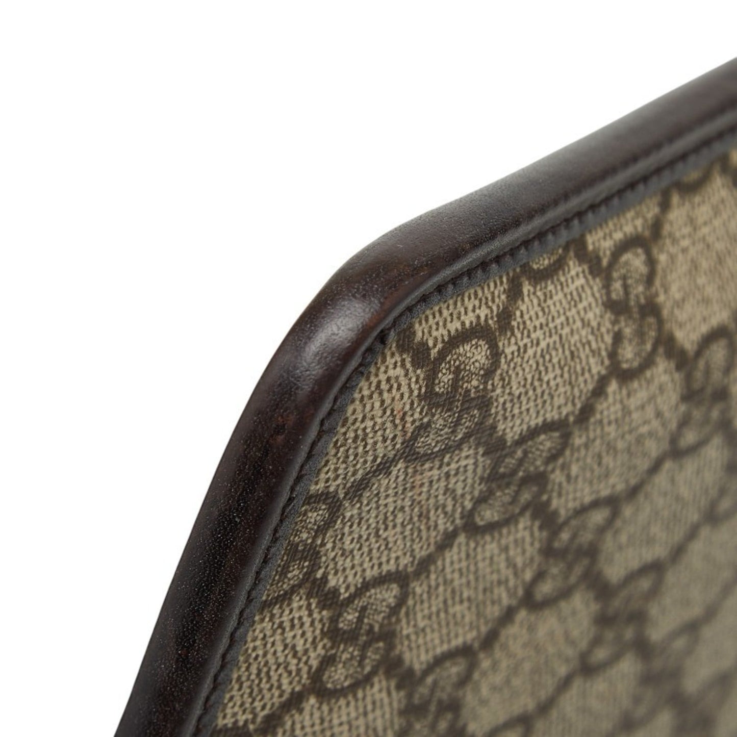 Gucci Beige Brown Pvc Leather Shoulder Bag ( )
