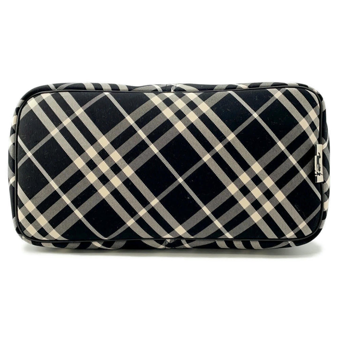 Burberry Black Ivory Canvas Shoulder Bag Tote Bag ( )