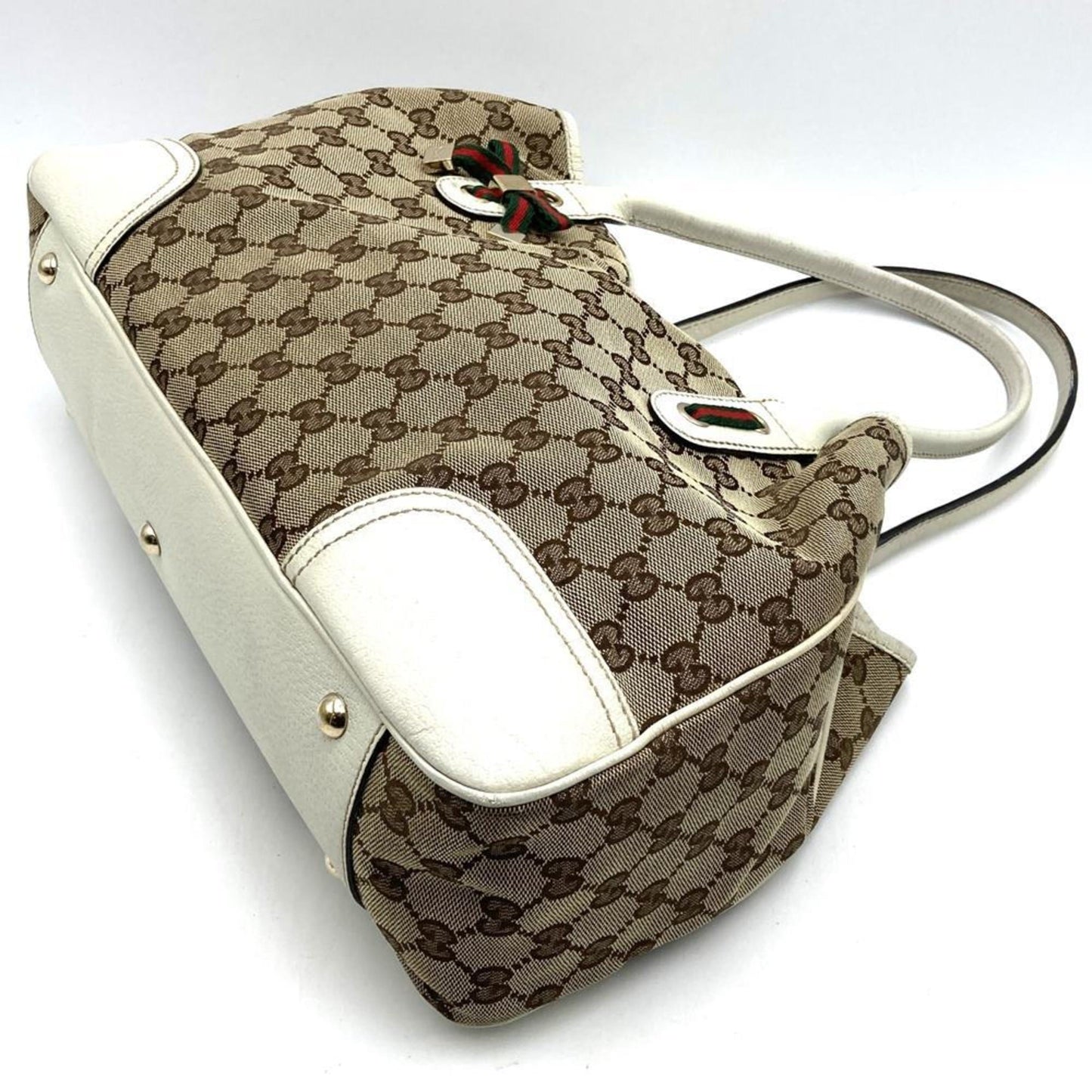 Gucci Sherry Line Brown Gg Canvas Shoulder Bag Tote Bag ( )