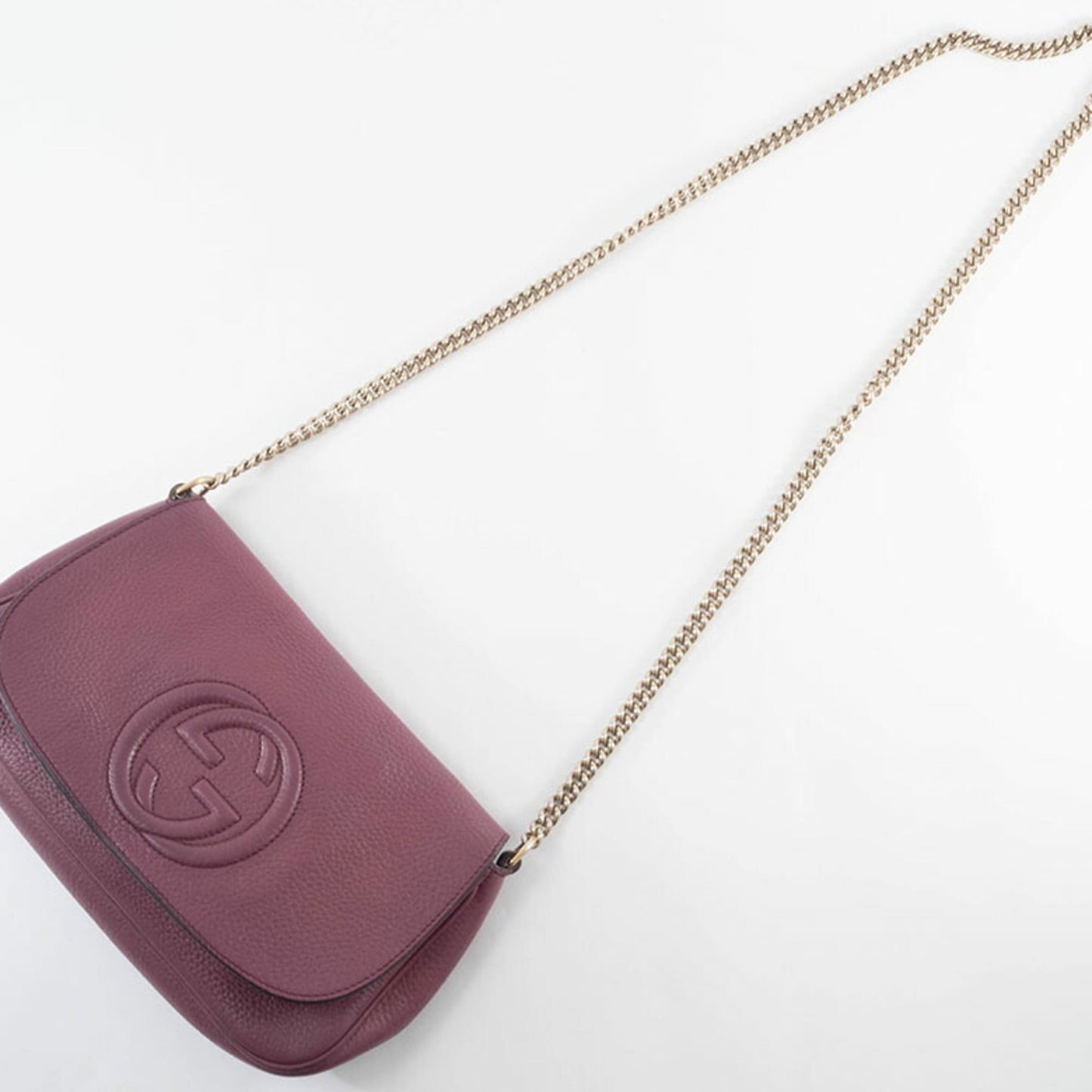 Gucci Purple Leather Shoulder Bag ( )