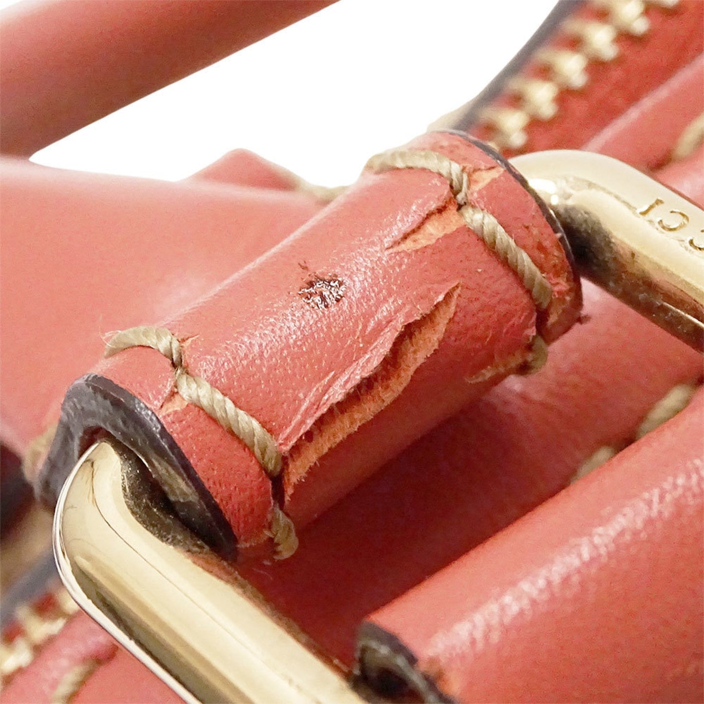 Gucci Beige Pink Canvas Leather Handbag Shoulder Bag ( )