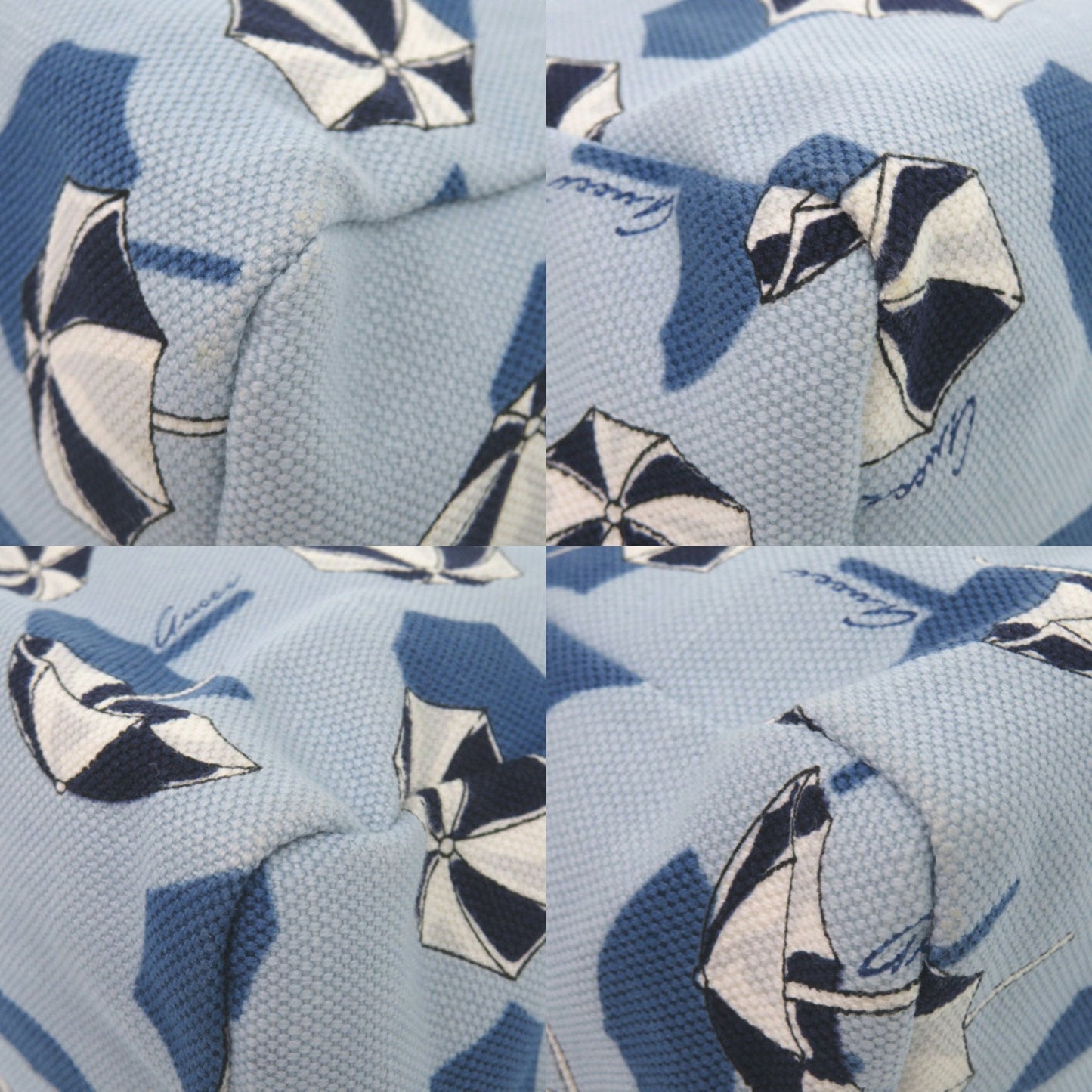 Gucci Blue Canvas Tote Bag ( )
