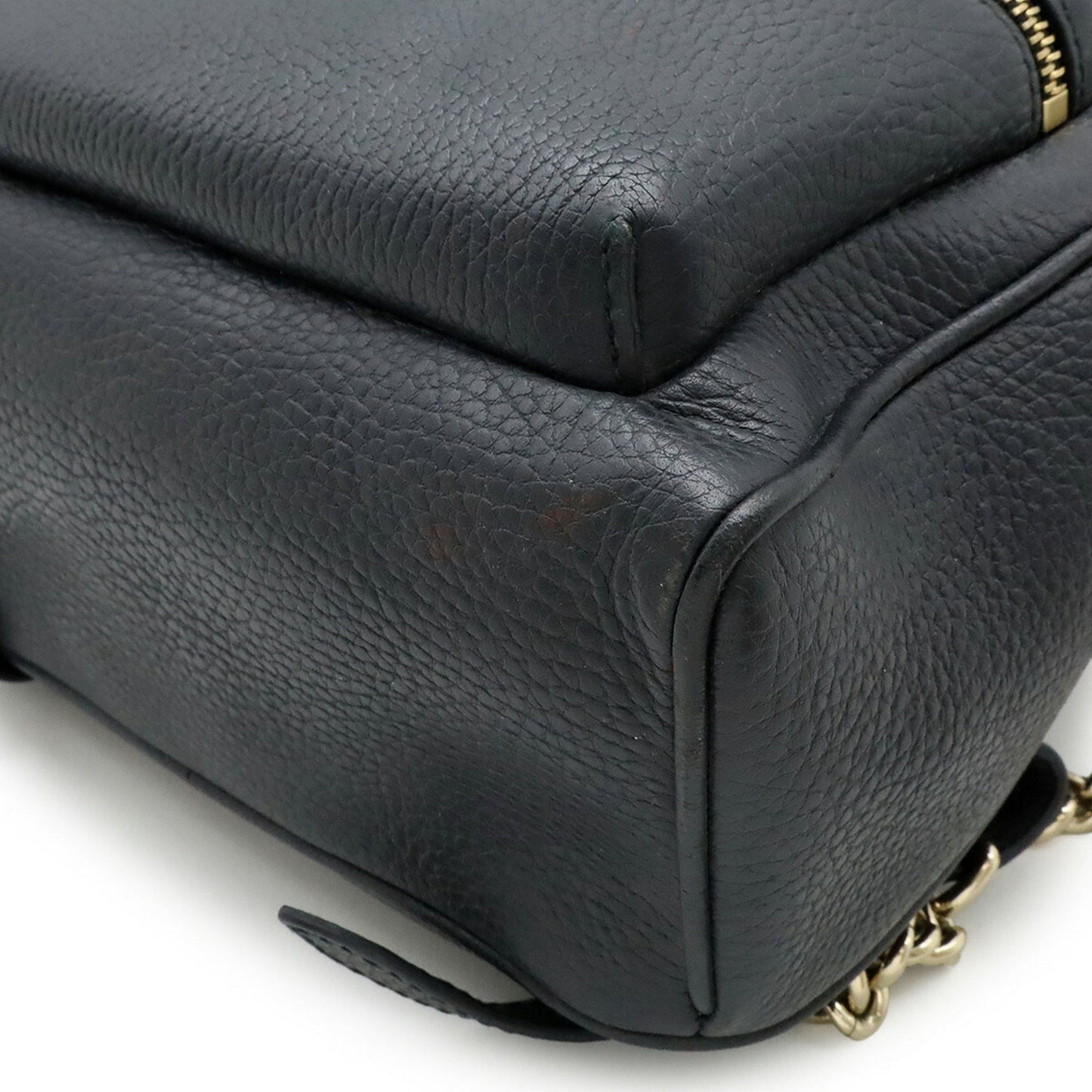 Gucci Soho Black Yellow Leather Backpack ( )