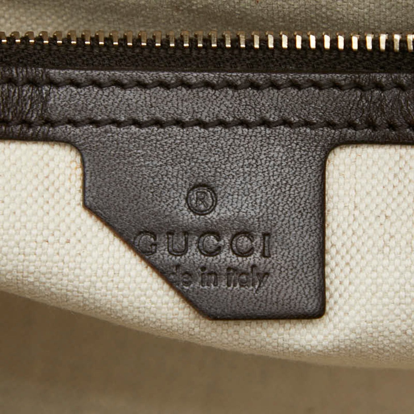 Gucci Beige Multi-Color Canvas Leather Handbag Shoulder Bag ( )