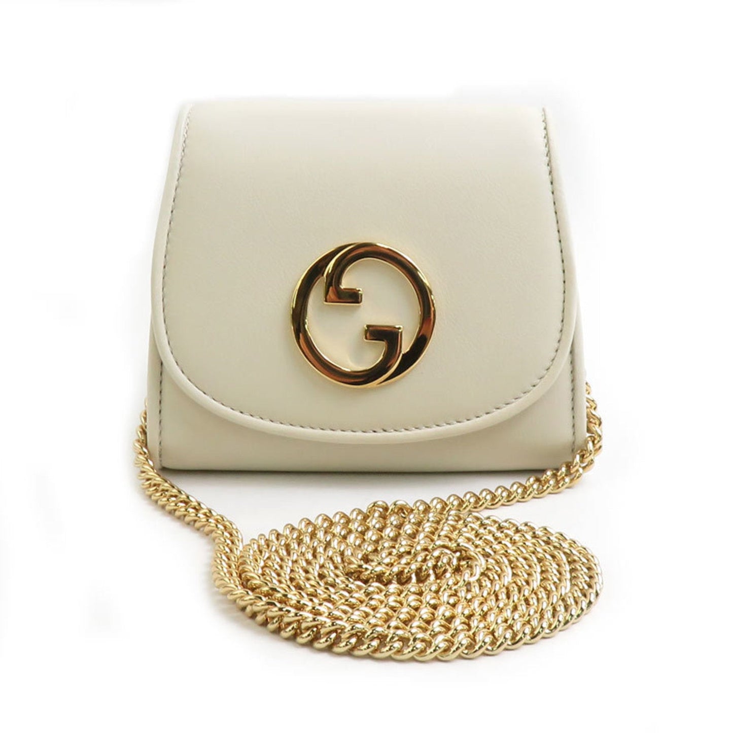 Gucci Ivory Leather Chain/Shoulder Wallet ( )