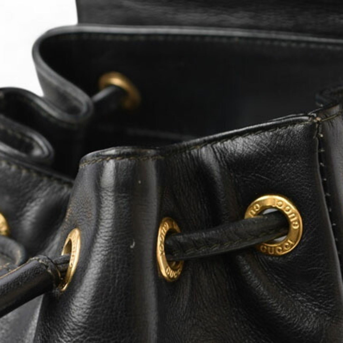 Gucci Black Leather Backpack ( )