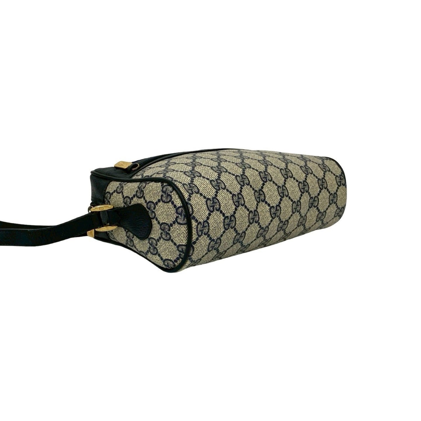 Gucci Navy Red Color Leather Pvc Pochette Shoulder Bag ( )