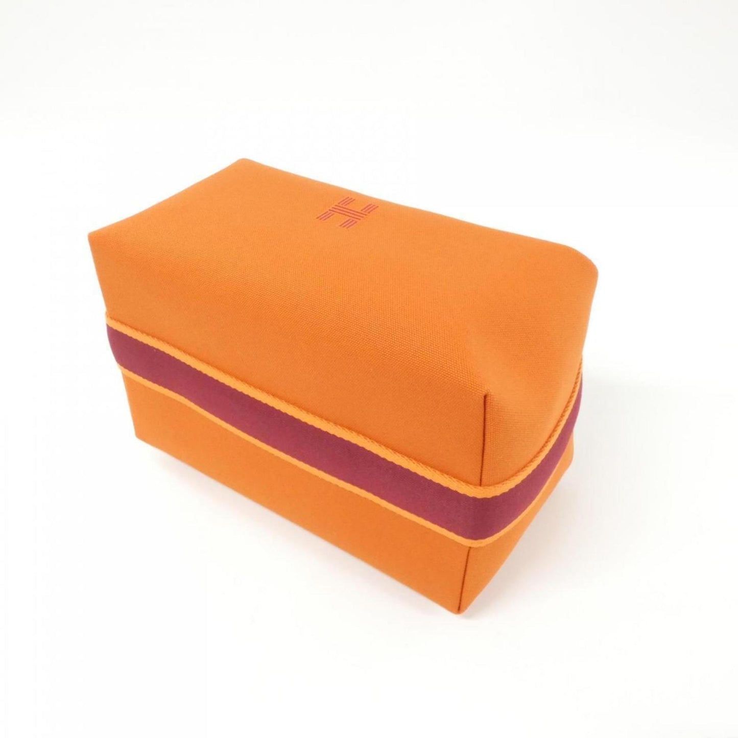 Hermes Feu Orange Canvas Pouch ( )