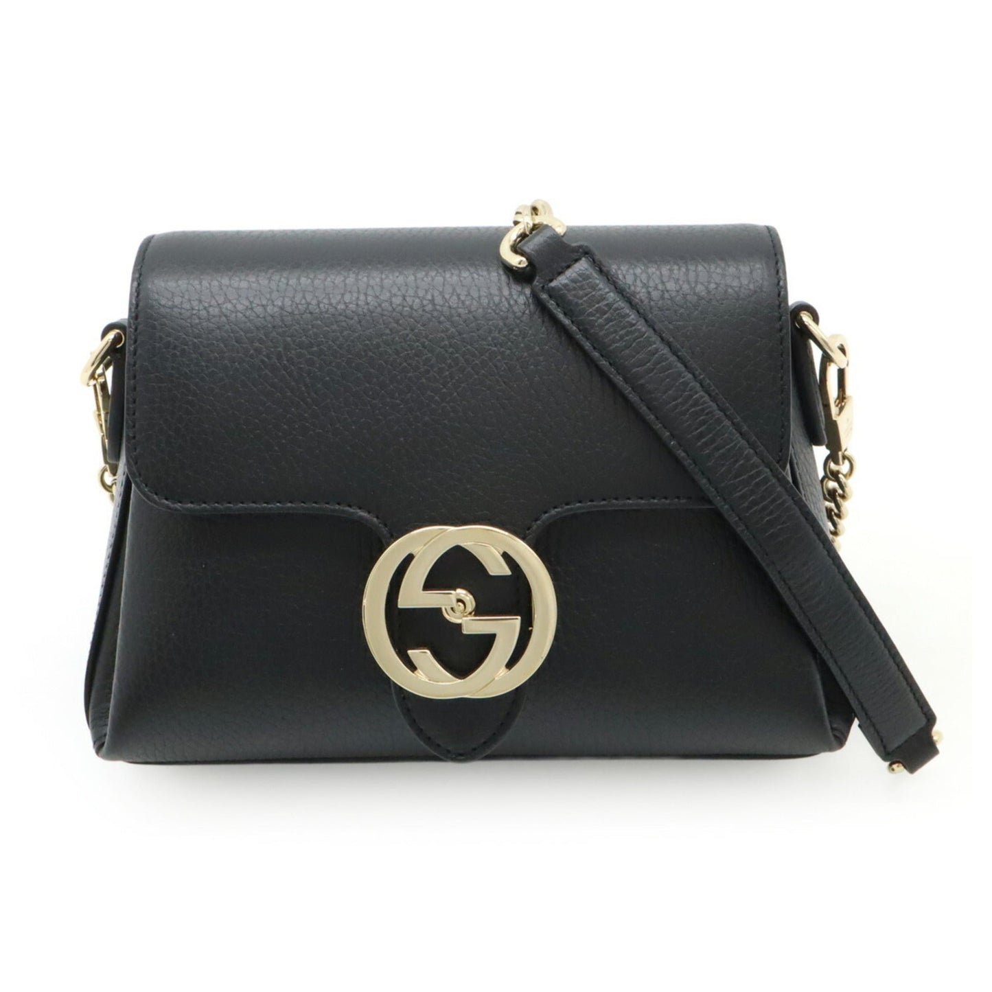 Gucci Black Leather Clutch Bag Shoulder Bag ( )