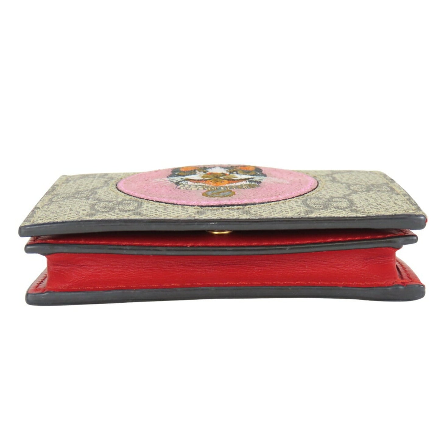 Gucci Beige Pink Red Color Gg Supreme Wallet (Bi-Fold) ( )