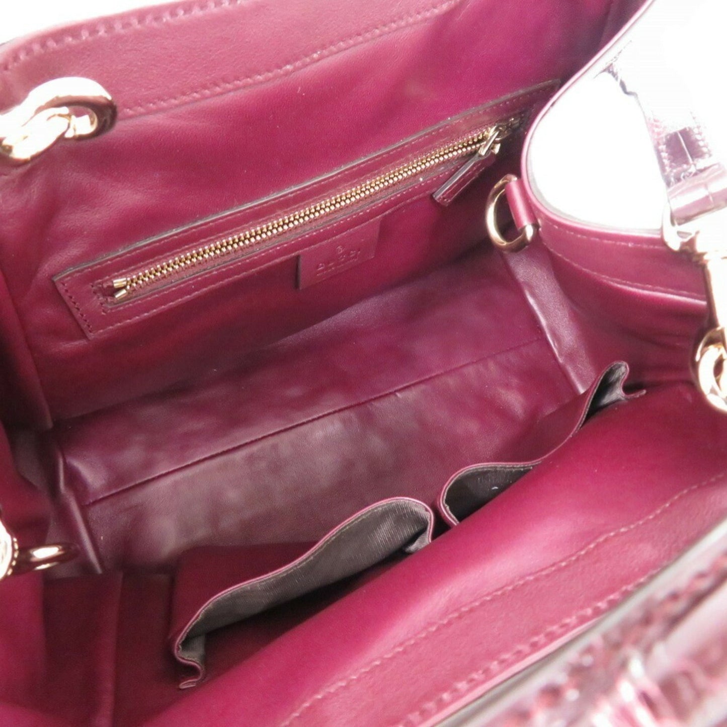 Gucci Purple Leather Tote Bag ( )