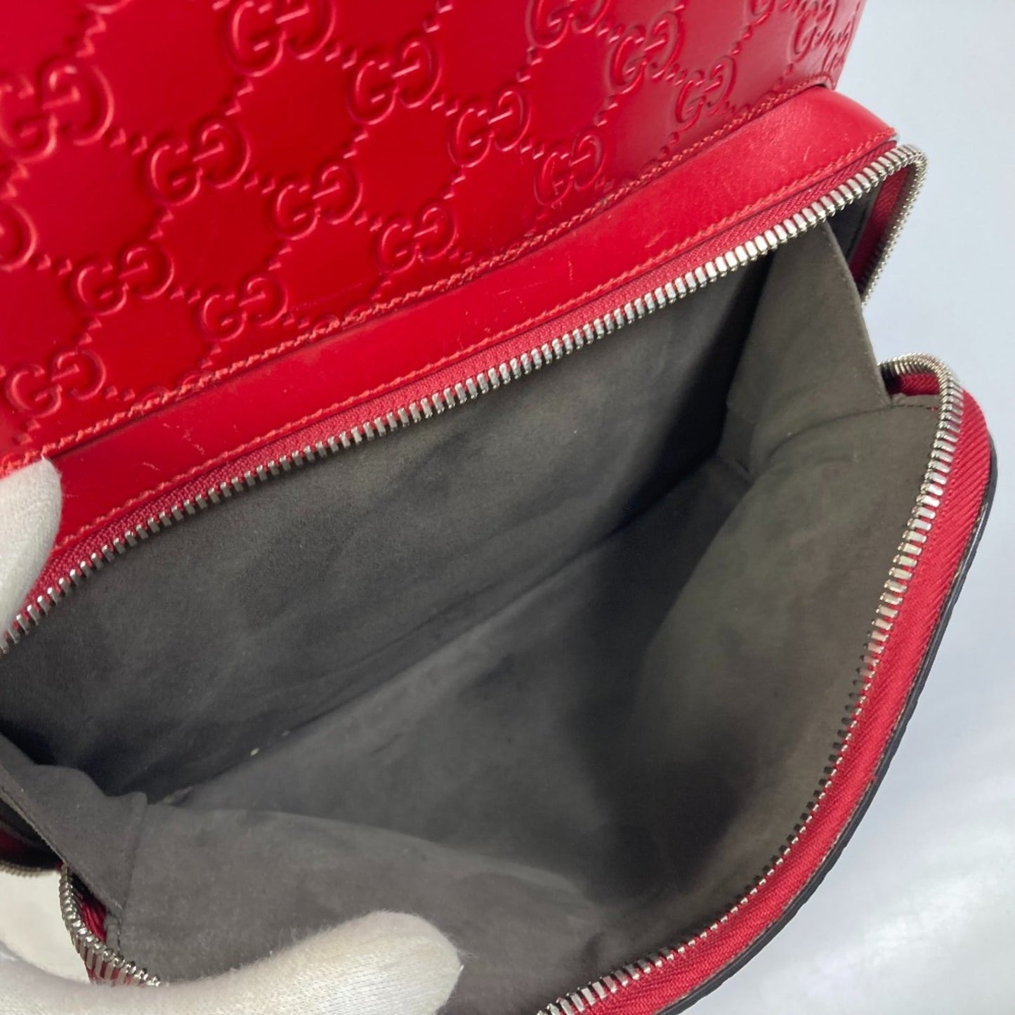 Gucci Red Leather Backpack ( )