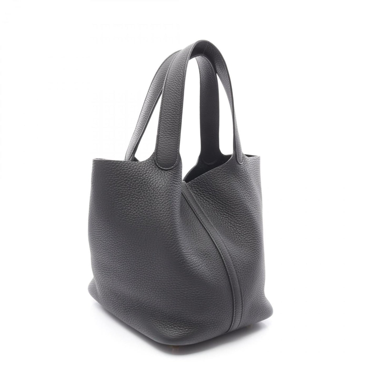 Hermes Picotin Black Taurillon Clemence Leather Handbag ( )