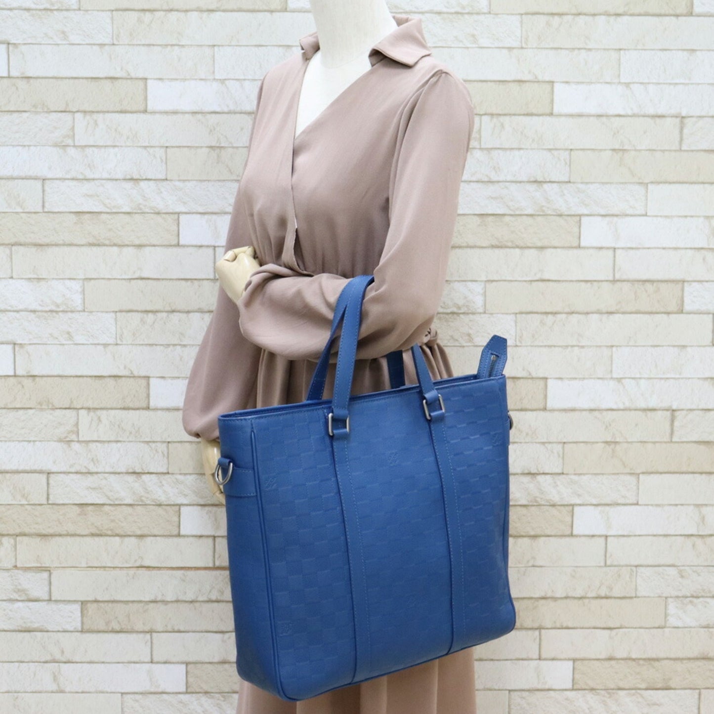 Louis Vuitton Bag Damier Amphini Shoulder Bag, Tadao PM Neptunia Blue Men's Leather