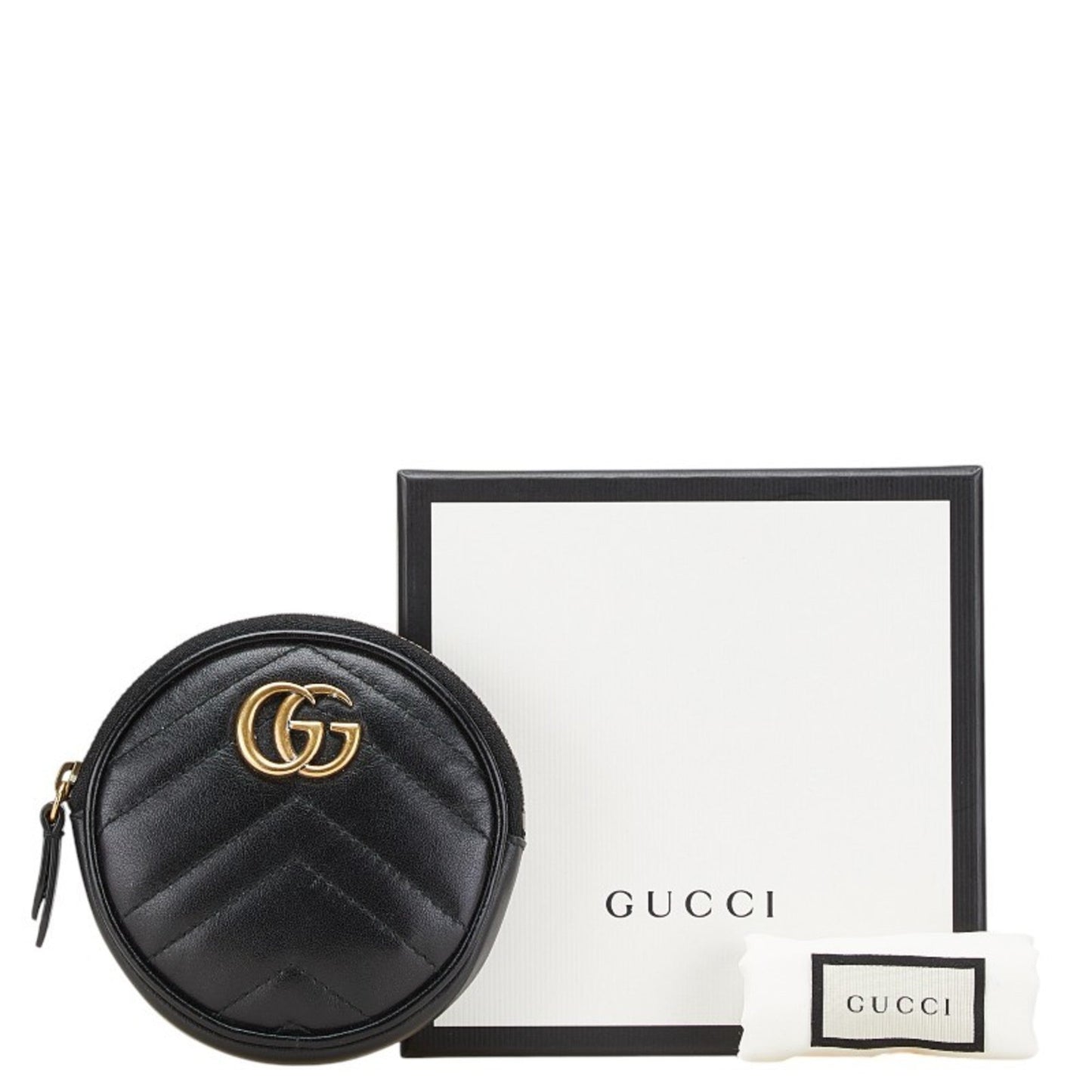 Gucci Black Leather Coin Purse/Coin Case ( )