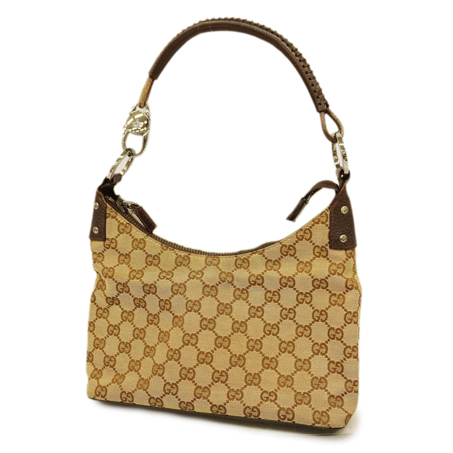 GUCCI Auth  GG Canvas Shoulder Bag 115002 Women's Shoulder Bag Beige,Brown