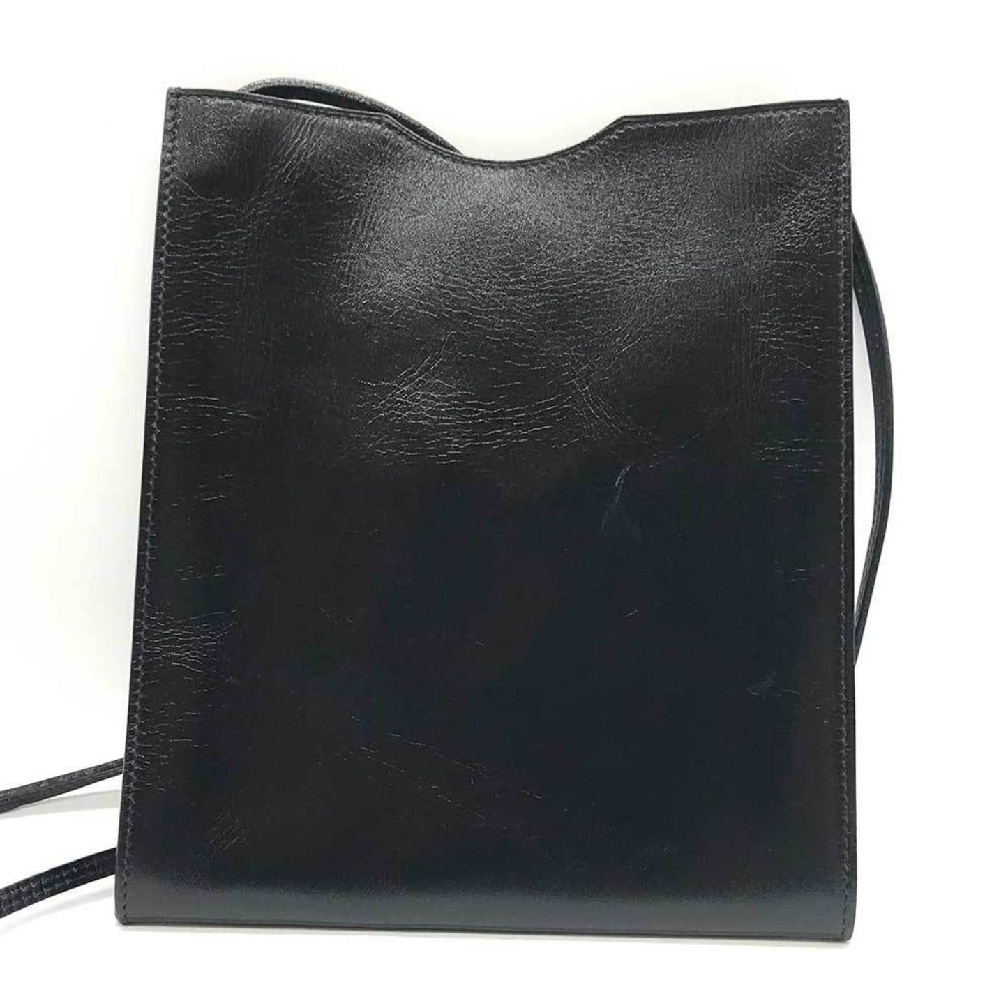 Hermes Onimaitou Black Box Calf Leather Pochette Shoulder Bag ( )