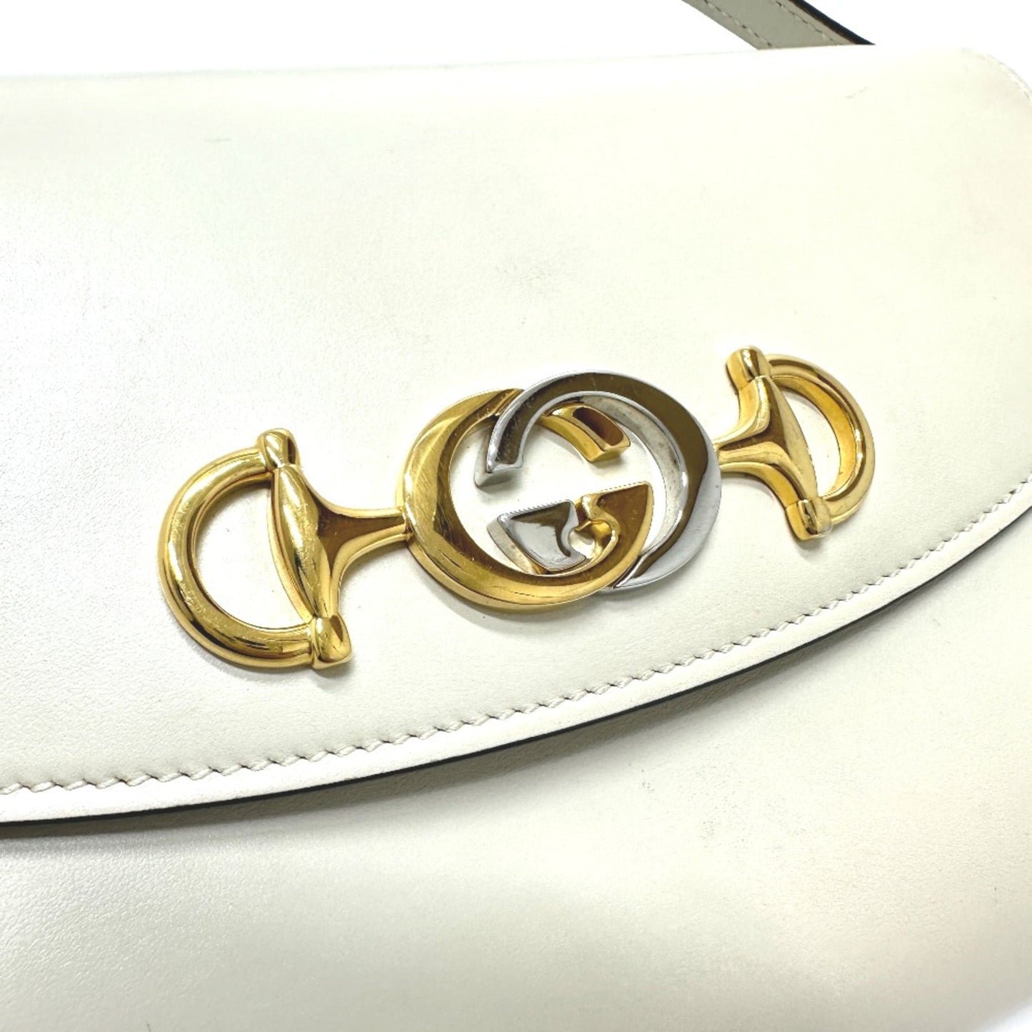 Gucci White Leather Shoulder Bag ( )