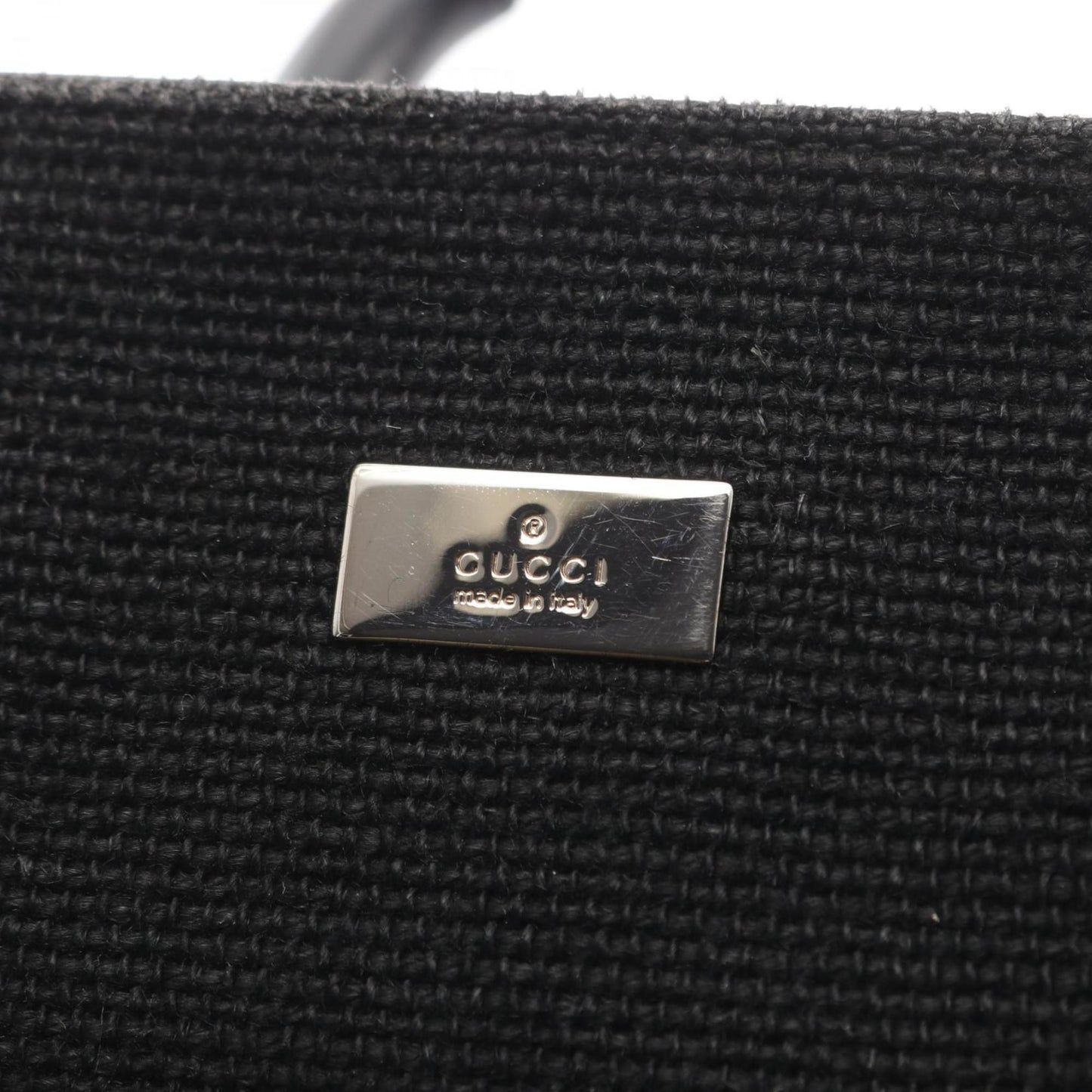 Gucci Black Canvas Leather Handbag ( )