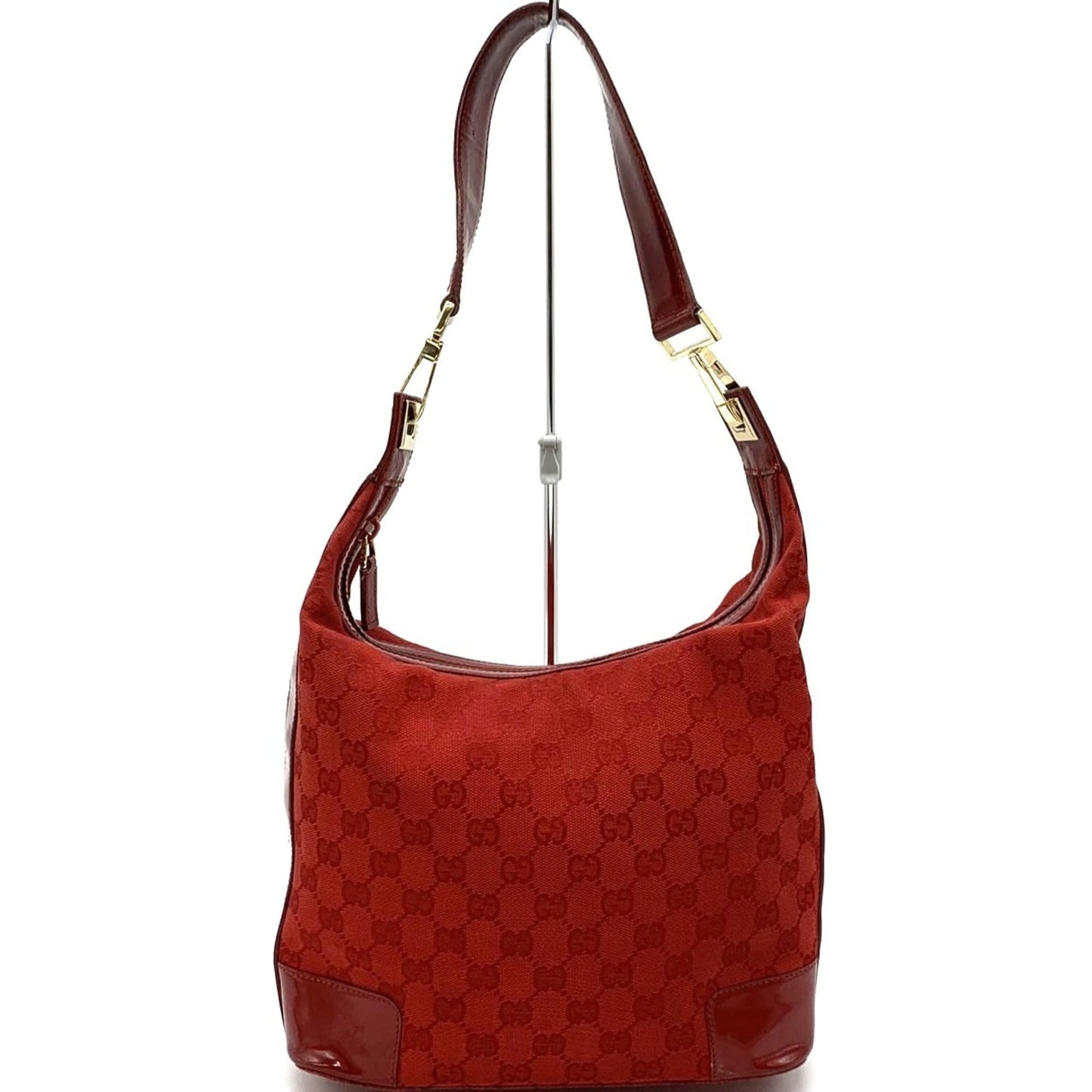 Gucci Red Color Gg Canvas Shoulder Bag ( )
