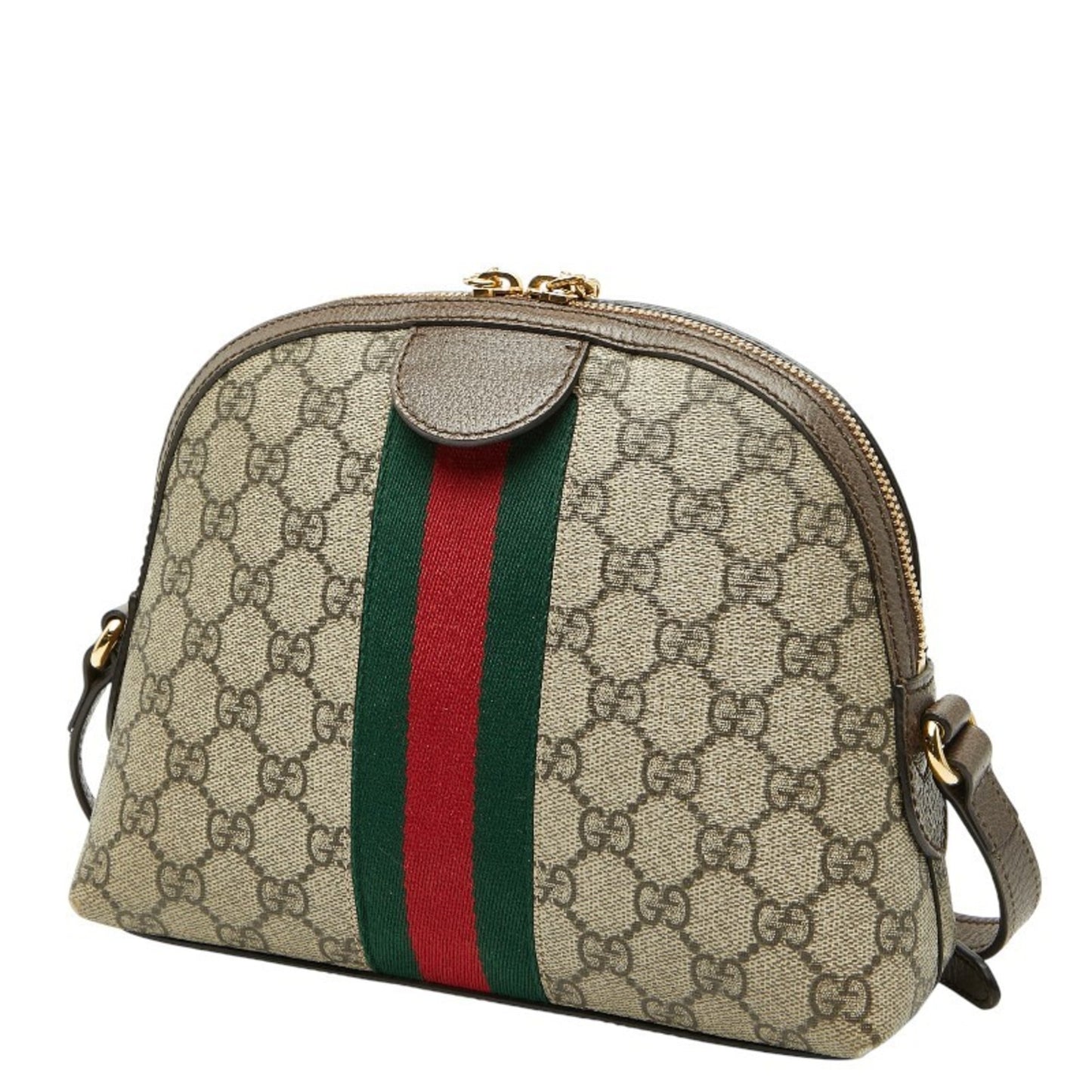 Gucci Beige Brown Suede Leather Shoulder Bag ( )
