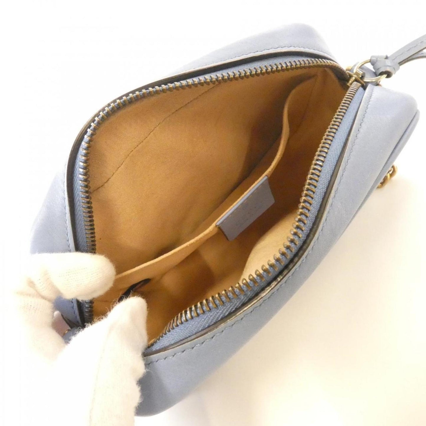 Gucci Light Blue Leather Shoulder Bag ( )
