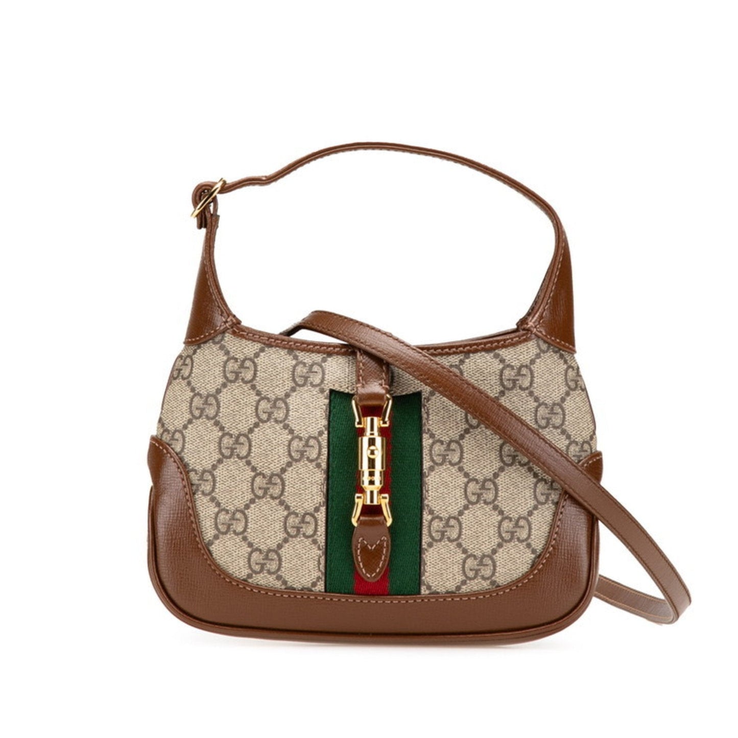 Gucci Beige Brown Pvc Leather Handbag Shoulder Bag ( )