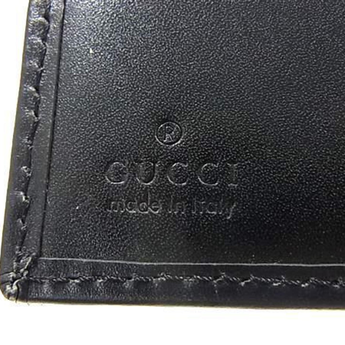 Gucci Black Gg Canvas Leather Wallet (Bi-Fold) ( )