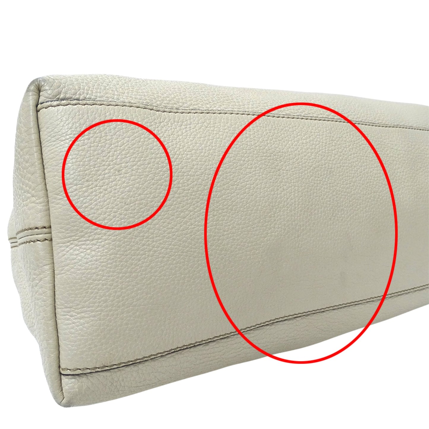 Gucci White Leather Tote Bag ( )