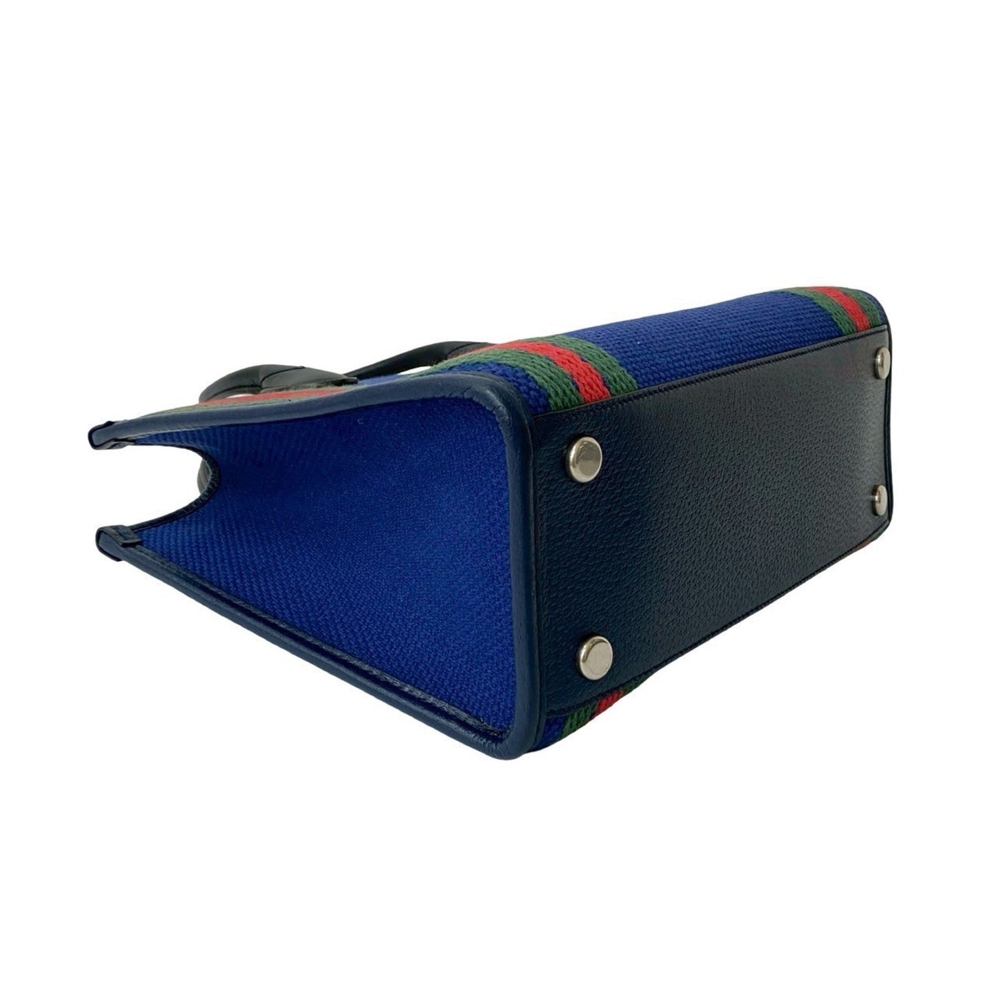 Gucci Black Blue Green Navy Red Color Canvas Handbag Tote Bag ( )