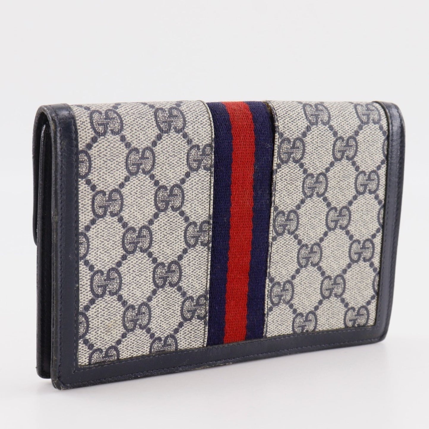 Gucci Navy Gg Supreme Pouch ( )