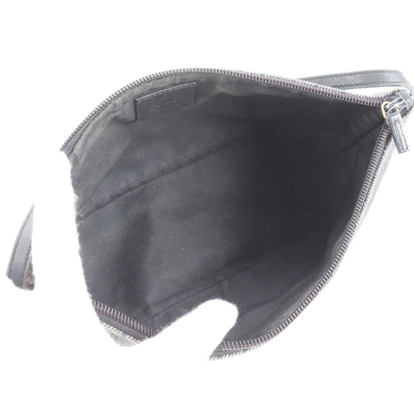 Gucci Black Leather Canvas Pouch Shoulder Bag ( )