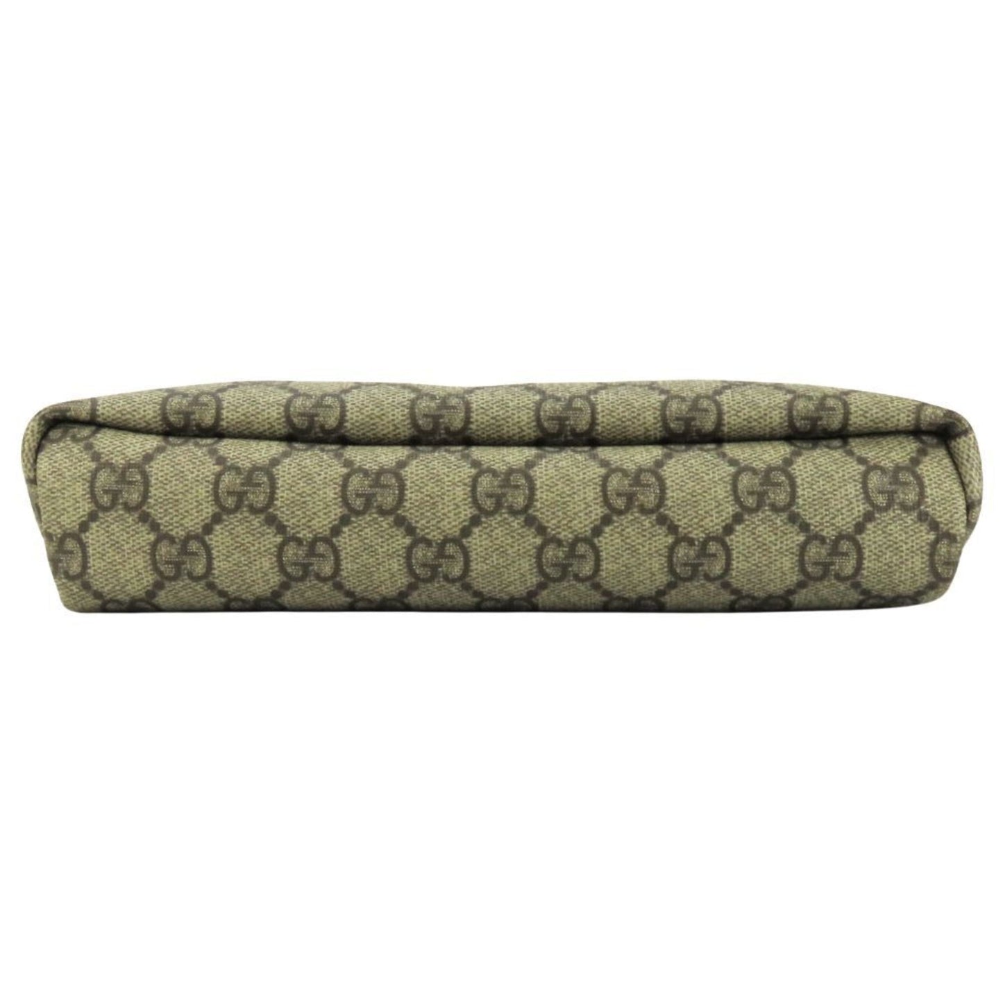 Gucci Beige Dark Brown Gg Supreme Leather Shoulder Bag ( )
