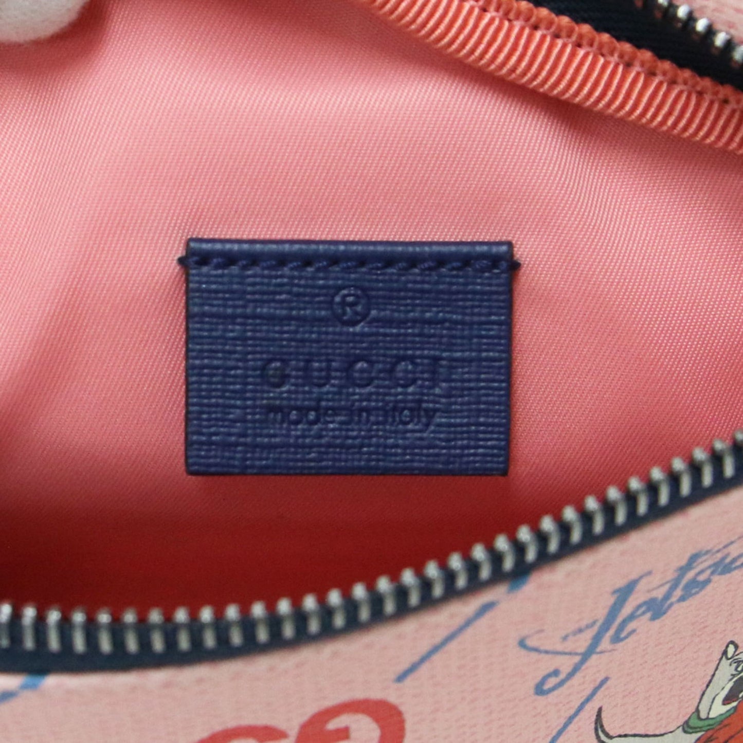 Gucci Blue Pink Leather Sling Bag ( )