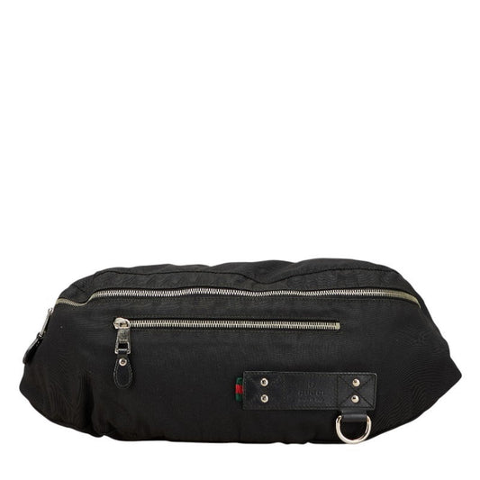 Gucci Abbey Black Multi-Color Canvas Sling Bag ( )
