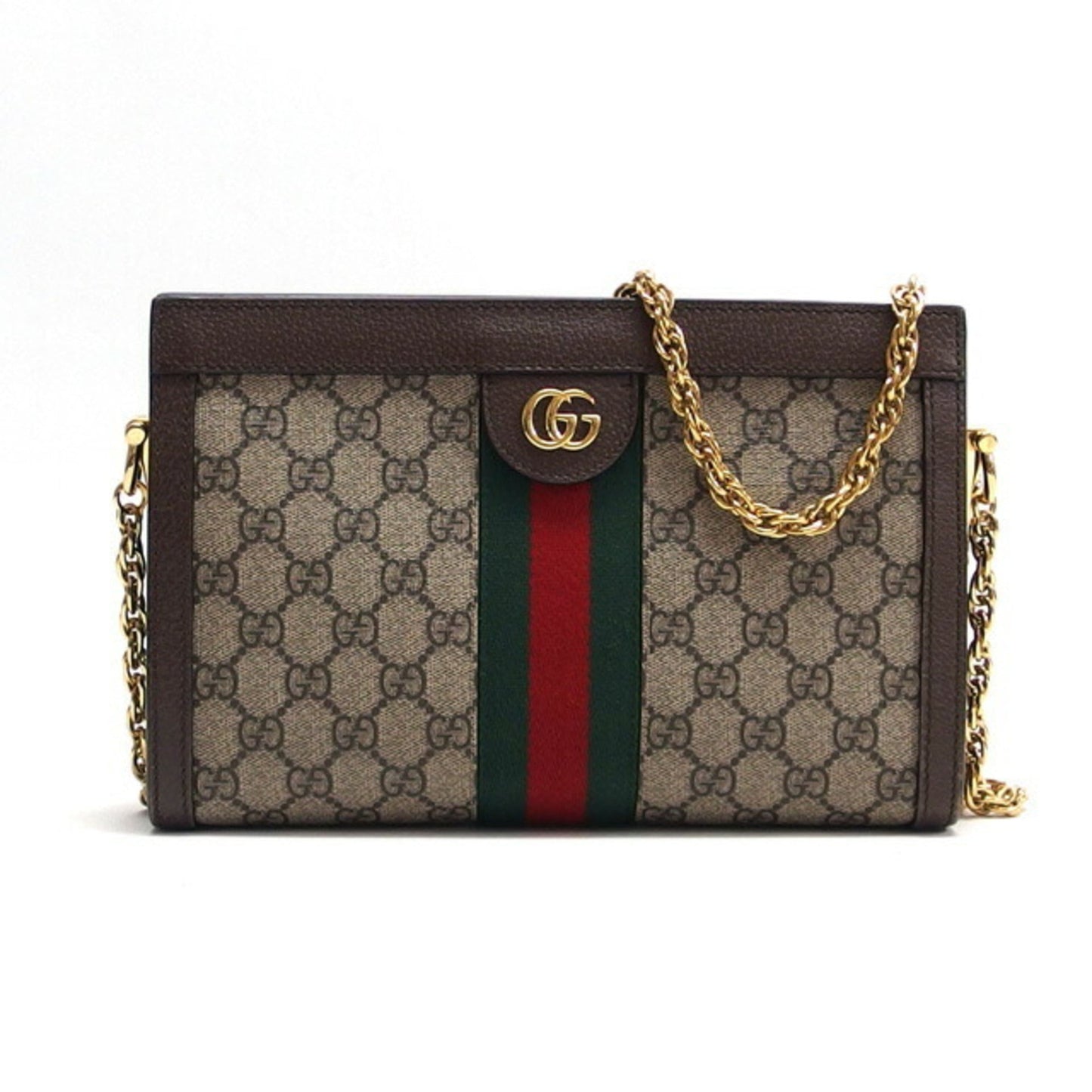 Gucci Sherry Line Beige Brown Dark Brown Gg Supreme Shoulder Bag ( )