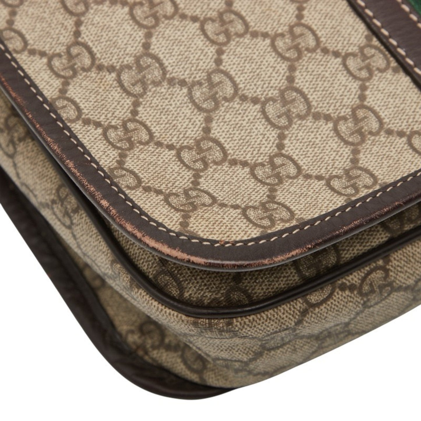 Gucci Beige Multi-Color Pvc Leather Shoulder Bag ( )